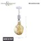 Bulbrite 4WLED JEWEL NATURAL SHAPED GRAND, 2200K FILAMENT W/ WHITE MARBLE PENDANT, WHITE STRING 810177 - alternate 2
