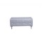 Homeroots 38in Silver Faux Leather Storage Bench With Flip Top 302893 - alternate 1