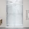 Anzzi 76'' x 57-60'' Frameless Sliding Glass Shower Door in Polished Chrome with Left Drain Shower Base SD-5902305L-CH - alternate 2