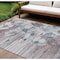 Homeroots 9' X 12' Teal Blue Aqua And Ivory Floral Washable Indoor Outdoor Area Rug 582780 - alternate 1
