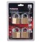 Prosource Padlock Set, Standard Shackle, 1/4 in Dia Shackle, 1-1/4 in H Shackle, Steel Shackle, Steel Body HD-240DX4-3L - alternate 2