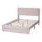 Baxton Studio Elora Modern Light Pink Pleated Velvet Queen Size Storage Bed 255-13812-ZORO - alternate 2