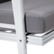 Leisuremod Walbrooke Modern Outdoor Patio Loveseat with White Aluminum Frame and Removable Cushions, Grey WW-57-27GR - alternate 3