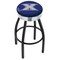 Holland Bar Stool Co 30" Blk Wrinkle Xavier Swivel Bar Stool, Chrome Ring L8B3C30Xavier - alternate 1