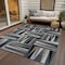 Homeroots 3' X 5' Black Gray And Ivory Geometric Washable Indoor Outdoor Area Rug 598238 - alternate 2