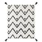 Homeroots 50" X 60" Black and White Woven Cotton Chevron Throw Blanket with Tassels 516489 - alternate 2