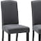 Homeroots Set of Two Dark Gray And Black Upholstered Polyester Dining Parsons Chairs 546393 - alternate 1