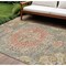 Homeroots 9' X 12' Brown Floral Medallion Washable Indoor Outdoor Area Rug 607840 - alternate 1