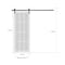 Sartodoors Sturdy Barn Door 42 x 96in, Light Grey Oak W/ Frosted Glass, SS 8FT Rail Hangers Heavy Set VEREGIO7288BD-S-OAK-4296 - alternate 3