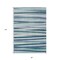Homeroots 8' X 10' Teal Blue Gray And Ivory Striped Washable Indoor Outdoor Area Rug 597364 - alternate 2