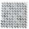 Apollo Tile 11x11 Bardiglio Nuvolato, Eastern White Marble Polished Floor and Wall Mosaic Tile 4.2sqft/case, 5PK APLSE88B25A - alternate 2