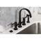 Kingston Brass Bridge Kitchen Faucet with Brass Sprayer, Oil Rubbed Bronze KS8265DKLBS - alternate 2