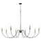 Z-Lite Claudelle 8-Light Chandelier, 65 in W, Matte Black + Modern Gold 4014-65MB-MGLD - alternate 2