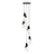 Z-Lite Aimie 5-Light Chandelier, 12 in W x 16 in H, Matte Black 828P7-5R-MB - alternate 1