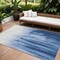 Homeroots 8' X 10' Navy Blue And Ivory Abstract Washable Indoor Outdoor Area Rug 601227 - alternate 1