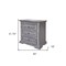 Homeroots 32" Gray Solid Wood Three Drawer Nightstand 527061 - alternate 2
