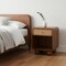 Homeroots 21" Chestnut Solid Wood Cane Rattan One Drawer Nightstand 722575 - alternate 2