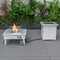 Leisuremod Walbrooke Modern White Patio Conversation With Square Fire Pit & Tank Holder, Charcoal WW-27-20-57-31-CH - alternate 2