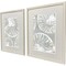 Homeroots Set Of Two Nautilus Shell Distressed White Framed Wall Art, 2PK 653906 - alternate 2