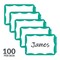C-Line Products 3-1/2" x 2-1/4" Green Border Self-Adhesive Name Tags, 100/BX, 10BX/CT 92263-CT - alternate 2