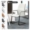 Leisuremod Evander Office Chair in Upholstered Leather and Iron Frame, White EGO23WL - alternate 2