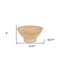 Homeroots 8" Beige Sandstone Round Pedestal Centerpiece Bowl 609351 - alternate 2