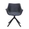 Leisuremod Markley Swivel Leather Dining Arm Chair with Iron Legs, 4PK ESCBL-26-BL4 - alternate 2