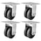 Hyw Products Heavy Duty Caster Set 4in V-Groove Wheels, 4 Rigid, 4PK 40-40R-A1-VG-4 - alternate 1