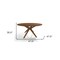 Homeroots 47" Brown Rounded Solid Manufactured Wood Pedestal Base Dining Table 486015 - alternate 2
