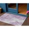 Homeroots 3' X 5' Lavender And Ivory Abstract Washable Indoor Outdoor Area Rug 617782 - alternate 1