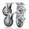 Powertec 8in Heavy Duty Caster Wheels Set, 2 w/ Brakes, Terrain Non-Pneumatic Tire, Industrial Grade 17222 - alternate 1