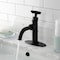 Kingston Brass One-Handle 1-Hole Bathroom Faucet with Knurled Handle, Deck Plate, and Push Pop-Up Drain KSD2820RKX - alternate 2