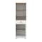 Homeroots 17" White And Natural Wood Freestanding Single Door Bathroom Vanity 543598 - alternate 2