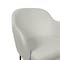 Manhattan Comfort Loft Metal Vegan Leather Armchair in Stone Gray - Set of 2 DC1535-1 - alternate 3