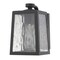 Homeroots Matte Black glass panels Outdoor Wall Light 398476 - alternate 1