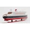 Homeroots 13" Black and Red RMS Queen Mary II Large Boat Hand Painted Decorative Boat 401889 - alternate 2