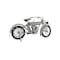 Homeroots 6" White Metal Hand Painted Model Motorcycle Tabletop Sculpture 401130 - alternate 2