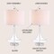 Jonathan Y Cecile 25.5" Glass Teardrop LED Table Lamp, Clear/Chrome, 2PK JYL1081C-SET2 - alternate 2