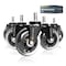 Powertec Office Chair Wheels Replacement, Heavy Duty 3'' Caster Wheels, 5PK 17101N - alternate 1