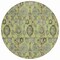 Homeroots 8' Artichoke Green And Gray Round Damask Washable Indoor Outdoor Area Rug 588132 - alternate 2