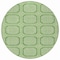 Homeroots 8' Green And Ivory Round Geometric Washable Indoor Outdoor Area Rug 610807 - alternate 2