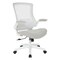 Office Star Products Ventilated Seating White Screen Back Manager's Chair, Linen Stone EM60926WH-F22 - alternate 1