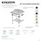 Kingston Brass 30-Inch Carrara Marble Console Sink with Acrylic Legs and Shelf, 8-Inch, 3-Hole LMS30MASQB0 - alternate 2