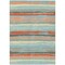 Homeroots 3' X 5' Sky Blue Pink And Gray Striped Washable Indoor Outdoor Area Rug 598932 - alternate 2