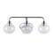 Jonathan Y Sandrine 26.25" 3-Light Iron/Seeded Glass Cottage Rustic LED Vanity Light, Chrome JYL7528B - alternate 2