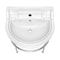Whitehaus Collection 22 in Console Sink With Semi-Circular Bowl, Single Faucet Drilling, Brass Leg Supports and Overflow WHV022-L32-1H-C - alternate 2