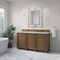 James Martin Vanities Bristol 60" Single Vanity, Saddle Brown, w/ 3 CM Siberian Silestone Top 157-V60S-SBR-3SFR - alternate 2