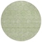 Homeroots 8' Sage And Ivory Round Geometric Washable Indoor Outdoor Area Rug 613532 - alternate 2
