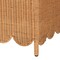 Bali & Pari Teresa Bohemian Light Honey Scalloped Rattan Ottoman Bench 256-14080-ZORO - alternate 2