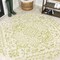 Jonathan Y Estrella Bohemian Medallion Textured Weave Cream/Green 5 ft Round Indoor/Outdoor Area Rug SMB105E-5R - alternate 1